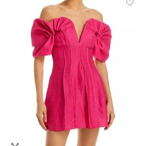 Cult Gia Asal Off-the-Shoulder Puff Sleeve Dress